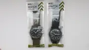 Daiso Mili Watch Olive Green and Black Set of 2 NEW Free Shipping from Japan
