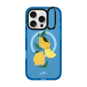 iPhone 16 Pro Impact Ring Stand Case MagSafe Compatible Composition Citrons by Sacrée Frangine