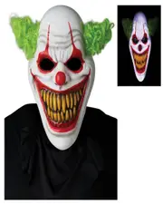 Haha Homicidal Clown Light Up Halloween Mask