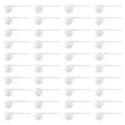 100pcs Coffee Measuring Scoop Spoon White Plastic Tablespoon Long Handle Scoo...