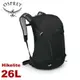 【OSPREY 美國 Hikelite 26L 輕量網架健行背包《黑》】隨身背包/登山背包/運動背包