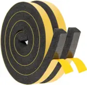 Foam Weather Stripping Seal Tape Anti-Vibration AC Seal Strip, 1" x 1" - 13ft