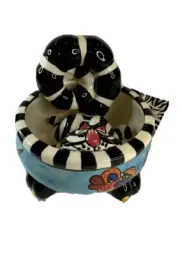 SWAK Clancy the Cat Treat Bowl with Fish Lynda Corneille Signed