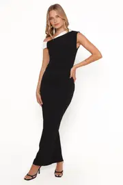 [PUP94] Jayda Maxi Dress - Black/White XS black