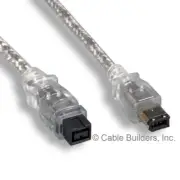 6FT FIREWIRE CABLE 9 PIN to 6 PIN IEEE1394B 6' 800 TO 400 CORD 9P-6P 9-6 1394A-B