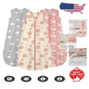Comfy Baby Sleep Sacks 12-18 Months - Lightweight & Safe 3-Pack for Girls