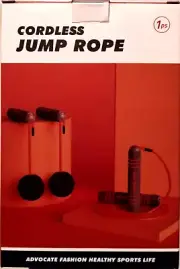 orange Cordless Jump Rope, Rope and Ropeless Skipping with Balls