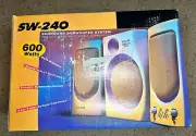 Vtg Stereo Speakers 600 W Surround Subwoofer Multimedia System Mac PC NIB 1990’s