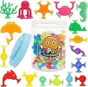 FwQoFvk 47Pcs Baby Suction Bath Toys Set, Suction Cup Toys, Kids Suction Fidget Toys for Bathtub Boys Girls 10 Months and Above Colorful