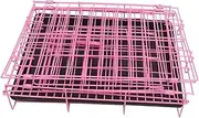 GALPADA Foldable Pink Dog Crate Durable Metal Wire Cage with Pan Portable Pet Carrier for Small Dogs Cats and Rabbits for Travel and Home Use