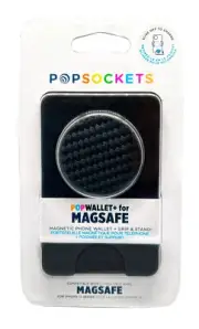 PopSockets Popwallet Plus MagSafe Black Carbon Fiber Weave Pop Socket Pop Wallet