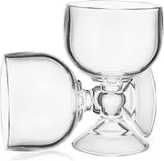 ULTECHNOVO 2Pcs Glass Wine Goblets Elegant Margarita Glasses for Parties Weddings Versatile Drinking Cups for Wine Juice Transparent Glassware with