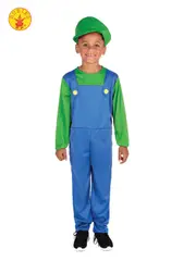 Green Plumber Boy Costume - Child-Small