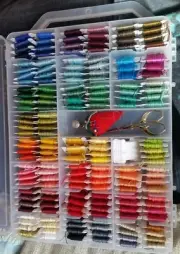 NEW! Clear Double Sided Storage 48 slots, Crafts, Embroidery, Floss, Bobbins