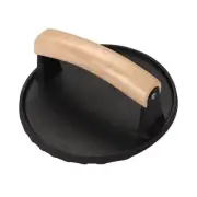 NSIRONS Burger Press, 7" Round Heavy-Duty Cast Iron Smash Bacon Press Meat St...