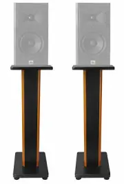 Pair 28" 2-Tone Speaker Stands For JBL Arena 130 Bookshelf Speakers
