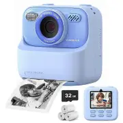 P79 Photo Instant Print Digital Camera Fun Game HD 1080P Dual Lens Camera with 32G Memory Card