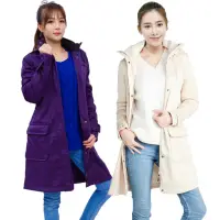 在飛比找momo購物網優惠-【TOP GROWTH】女款長版風衣修身軟殼外套(駝色/深紫