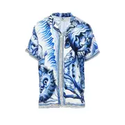 [ENDLESS JOY] ENDLESS JOY 'Apocalypse Blue' Ecovero shirt Man XL XL Blue