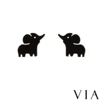 在飛比找momo購物網優惠-【VIA】白鋼耳釘 小象耳釘/動物系列 頑皮小象造型白鋼耳釘