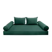 STYLE V4 Twin Velvet Contrast Indoor Daybed Mattress Pillow |COVER ONLY| AD317