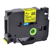 18mm TZE TZ-641 TZe-641 Black on Yellow Label Tape For Brother P-Touch PT-2210
