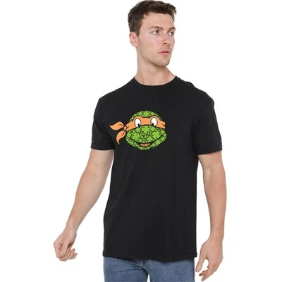 TMNT St. Patrick'S Day Clover Michelangelo T-Shirt S-5XL, Black