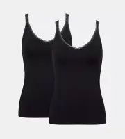 SLOGGI Go Top 2 Pack, Black XS, S, M, L, XL, Singlet, Triumph Lingerie