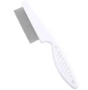 8 PCS Pet Cats Dogs Supplies Combs Fine Toothed Stainless Steel Needle Fleas Removal Combs, Length: 18.5cm (White)