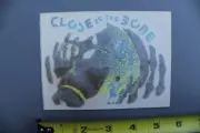 Close To The Bone 80's Cave Bones Blue Z74B Vintage Skateboarding STICKER DECAL