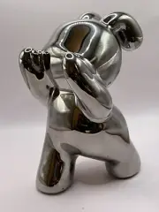 Linxia Single Chrome Bunny Book End Statue