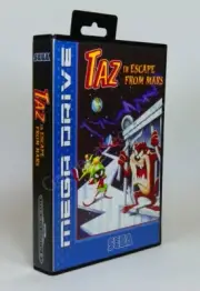 SEGA SMD Mega Drive Storage Case - Taz in Escape From Mars - NO GAME