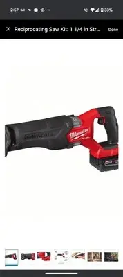 Milwaukee 2821-20 M18 FUEL SAWZALL Cordless Reciprocating Saw (Tool Only)