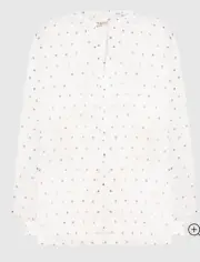 MAX MARA ZORAIDE WHITE POLKA DOT SILK BLOUSE Size 12 GENUINE RRP £560 #E1