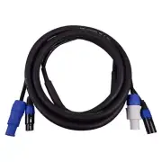 Blizzard Cables DMX 3-Pin and PowerCON Blue/Grey, 10 ft Combo Cable