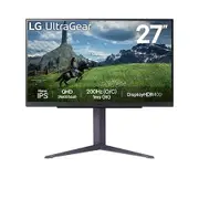 LG UltraGear 27 Inch QHD Nano IPS 180Hz (O/C 200Hz) Gaming Monitor 1ms (GtG), DisplayHDR 400 - 27GS85Q-B