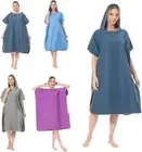 Microfiber Surf Poncho, Hooded Pool Swim Beach Towel, Wetsuit Changing Bath Robe