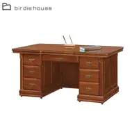 在飛比找PChome24h購物優惠-Birdie-伯特5.8尺主管辦公桌/工作桌(附強化玻璃)