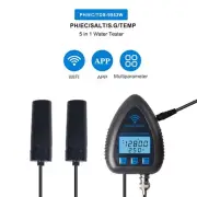 Salinity Meter PH Salt Temp Water Data Logger Aquarium Pool Tank Monitor Tester
