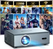 [Electric Focus] 4K Support Projector with Wifi6 and Bluetooth 5.3, 22000L for o