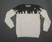 New Holiday Arcade Men's Size XXL Charcoal Spruce Trees Graphic Sweater