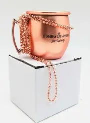 Bombay Sapphire Copper Clad Mini Moscow MULE MUGS with Chain HOLIDAY SALE