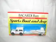 MIP Matchbox Bacardi Rum Special Ed. 1987 Land Rover Ninety & 1975 Seafire Boat