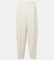 [Loro Piana] Loro Piana Bob linen crêpe tapered pants AU 6 white