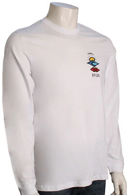 Rip Curl Search Icon LS T-Shirt - White - New