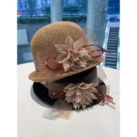 在飛比找ETMall東森購物網優惠-帽子女時尚優雅貴婦漁夫帽女款防曬遮陽帽沙灘帽花朵盆帽夏涼帽