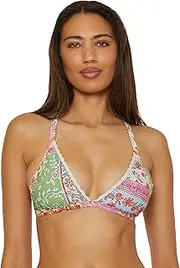 [Lucky Brand] Women's Seville Halter Bikini Top, Adjustable, Tie Back, Swimwear Separates