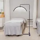Adjustable Angle Eyelash LED Floor Light Half Moon Lamp 3 Light Color 3500-6000K