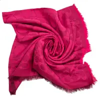在飛比找蝦皮商城優惠-【COACH】C LOGO棉混莫代爾絲巾方巾圍巾(玫瑰紅)