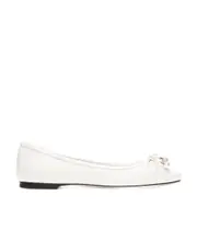 Jimmy Choo Elme Embellished Flat Shoes 35,36,39.5,39,40,36.5,35.5 White